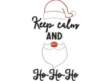 Stickdatei - Keep Calm and HoHoHo